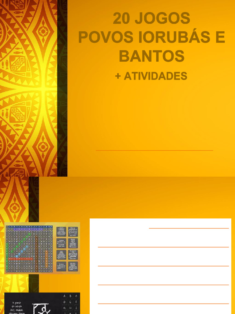 Jogos e Atividades Iorubás e Bantos | PDF