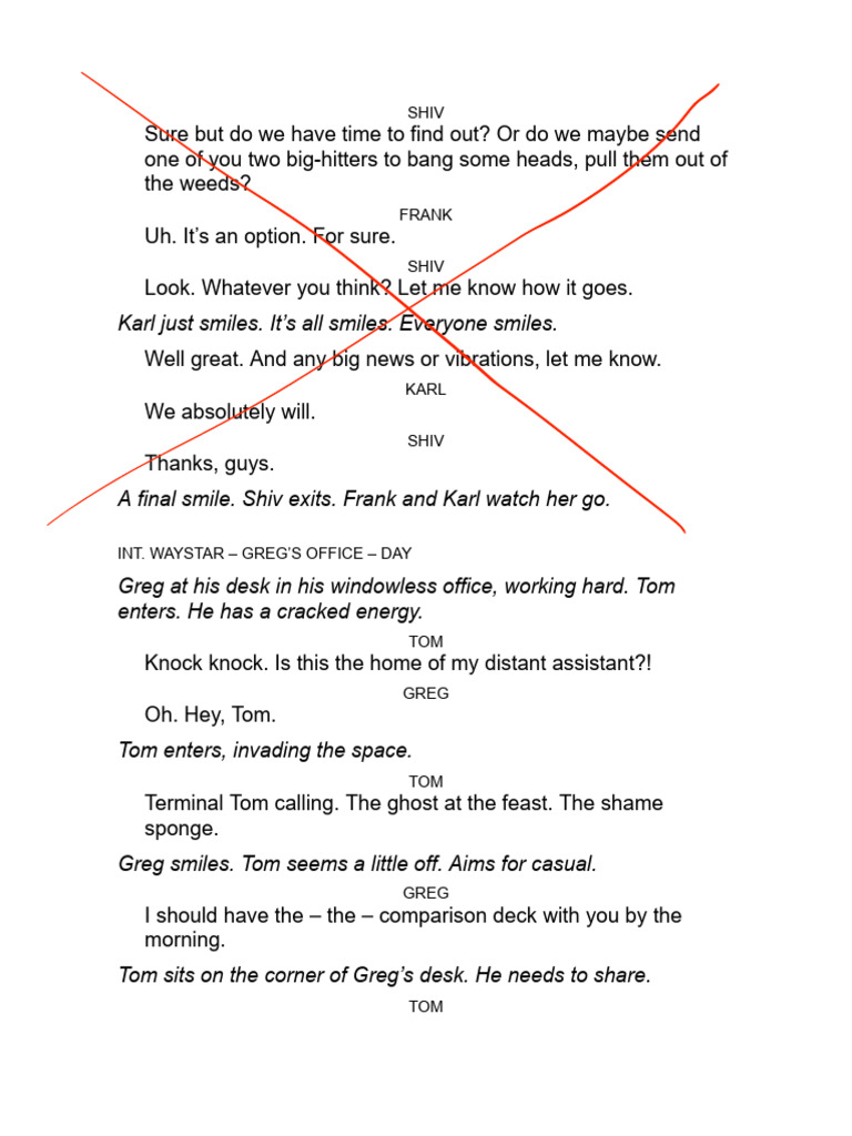 Tom and Greg Scene | PDF