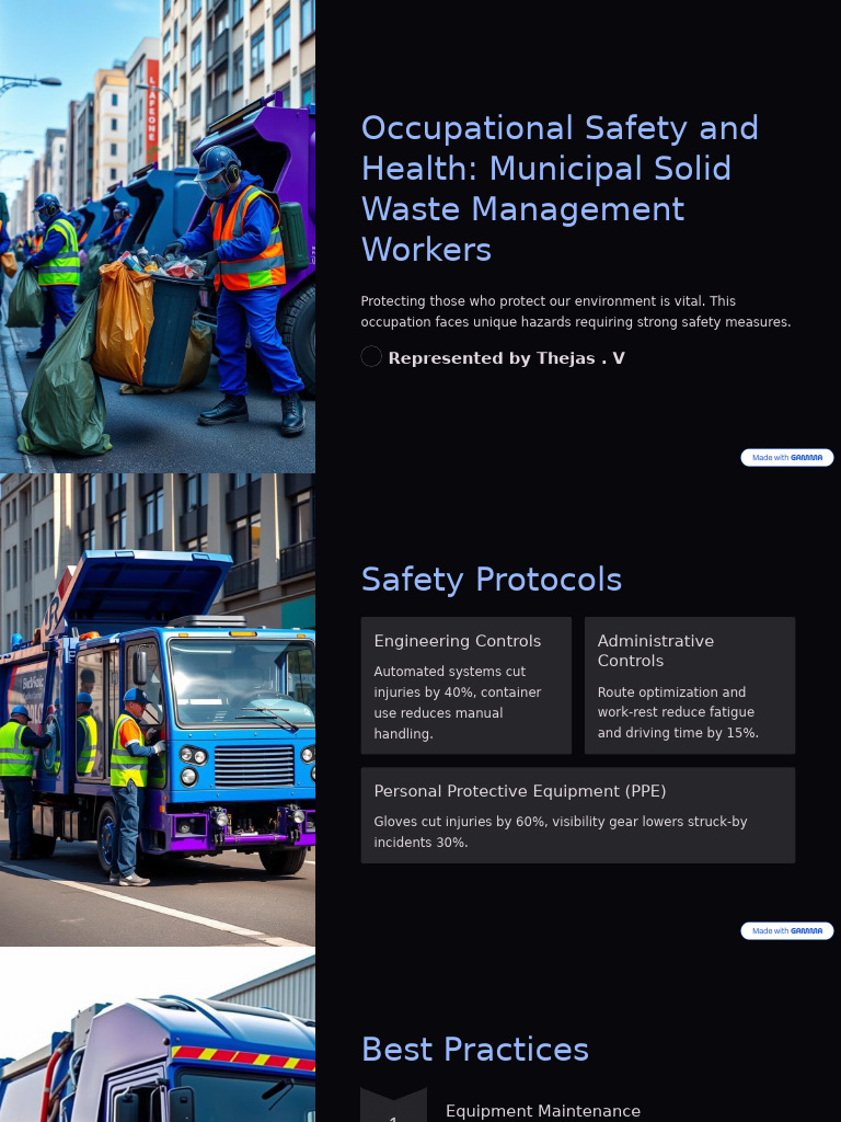 Occupational Safety and Health Municipal Solid Waste Management Workers ...