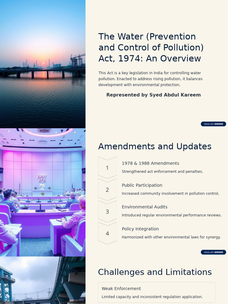Overview of India's Water Pollution Act | PDF