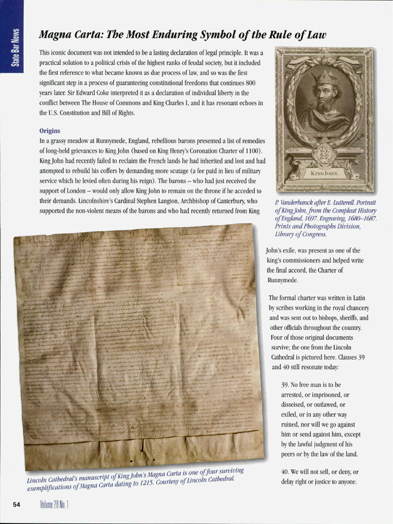 Magna Carta: Legacy of Liberty | PDF | Magna Carta | Law Of The Land