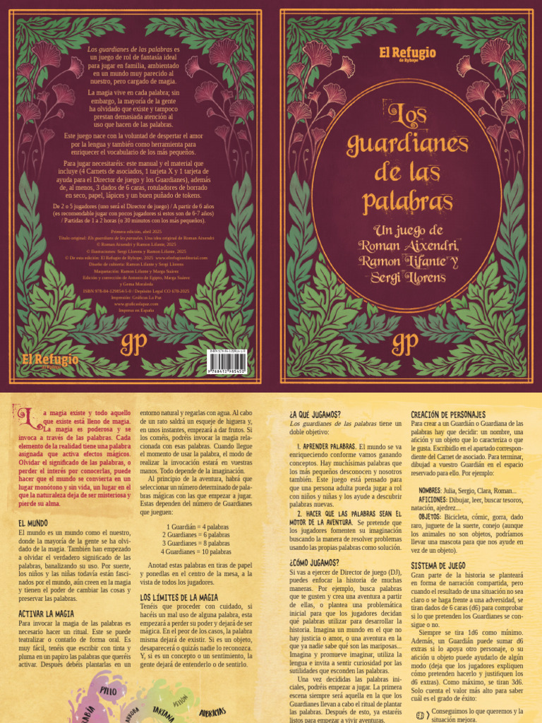 El Refugio De Ryhope – Los Guardianes De Las Palabras – Juego De Rol Infantil – 2 A 5 Jugadores – +7 Años – Español