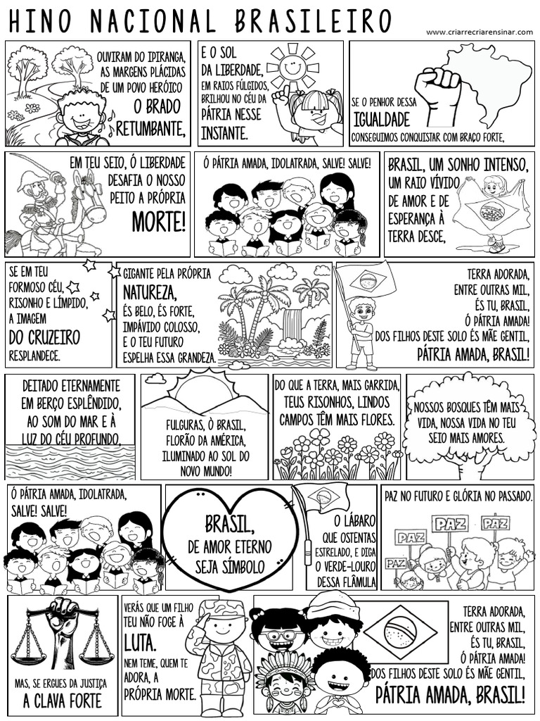Hino Nacional Brasileiro Ilustrado | PDF