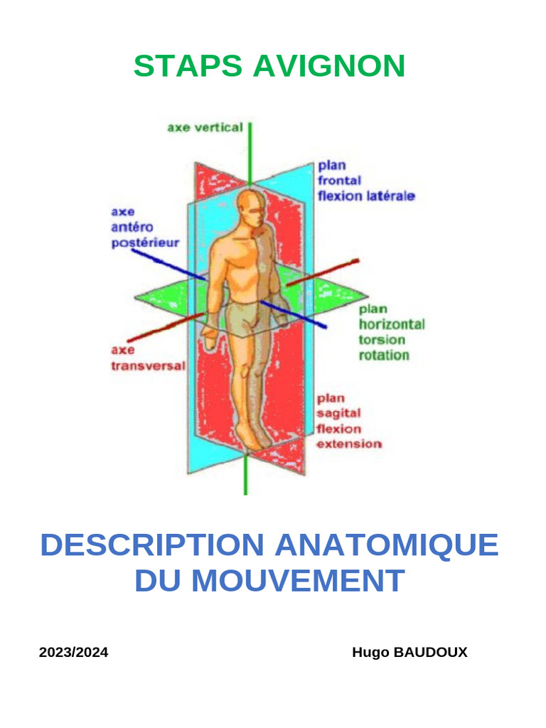 Anatomie des Mouvements et Axes | PDF | Articulation (anatomie ...