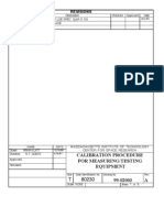 Calibration Procedure For Measuring and Testing Equipment