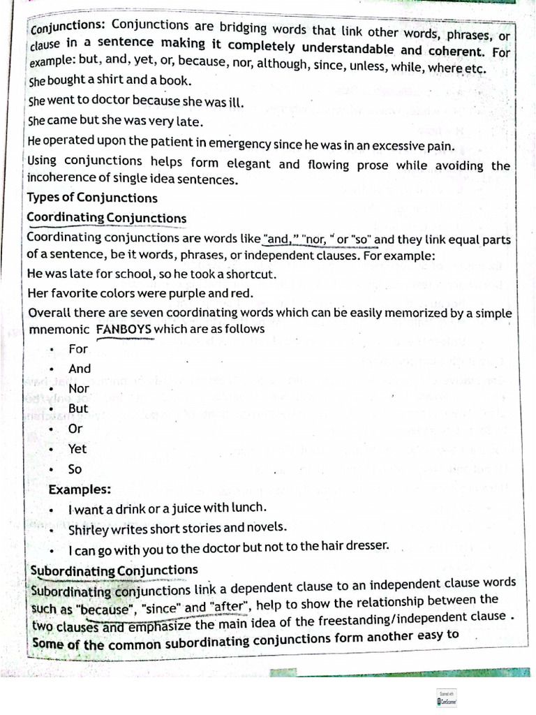 Conjunctions 1 | PDF