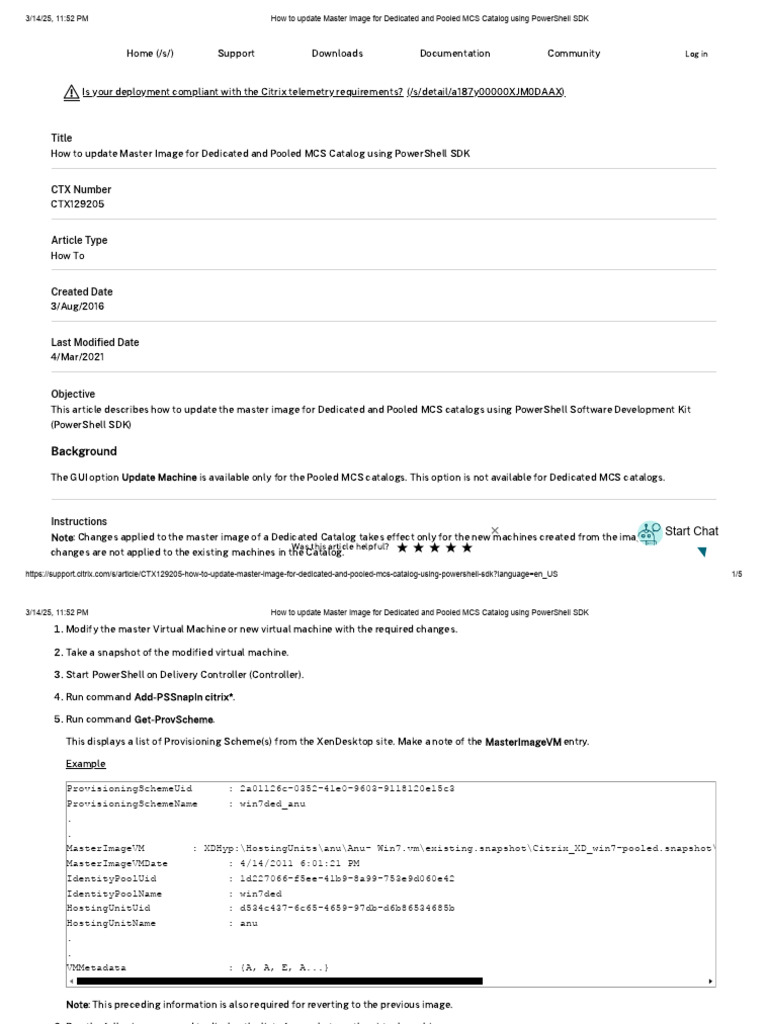 How To Update Master Image For Dedicated and Pooled MCS Catalog Using ...