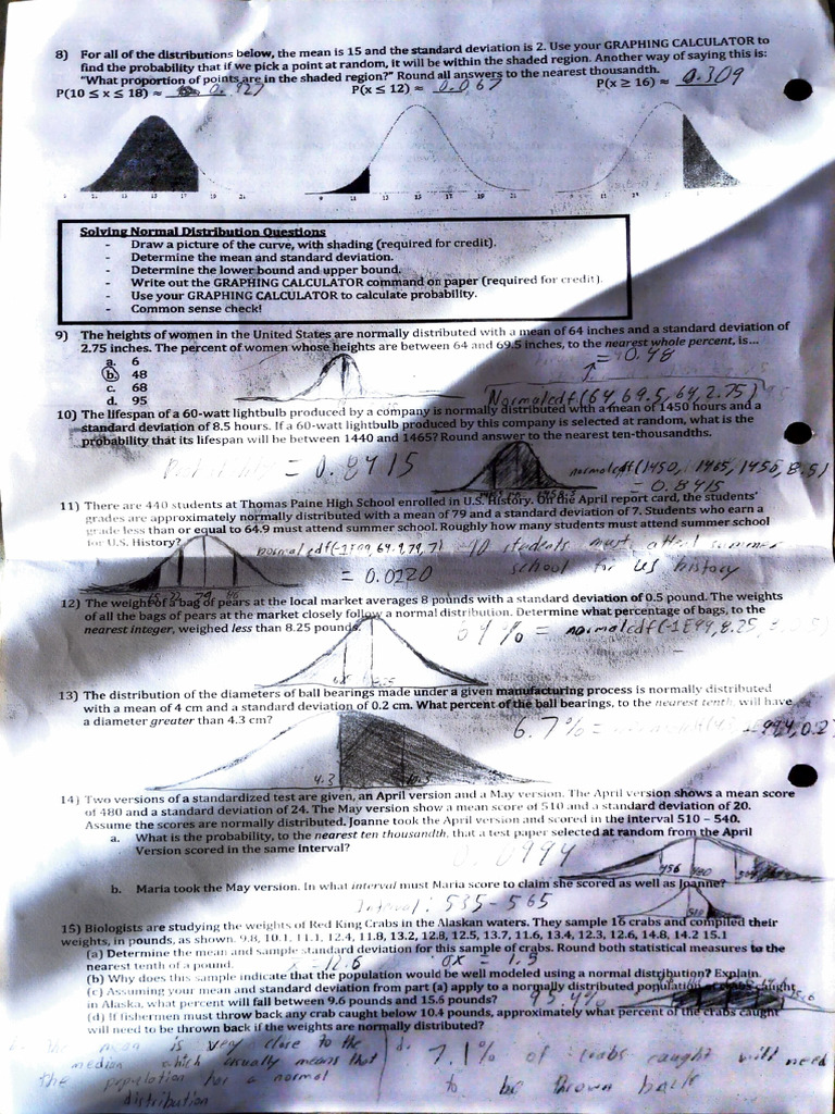 Normal Distribution Probability Calculations | PDF | Applied Mathematics