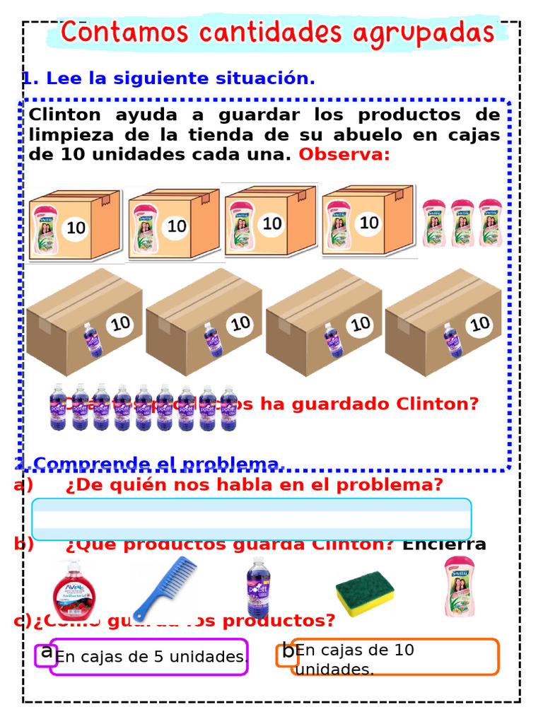 Ficha Contamos Cantidades Agrupadas | PDF