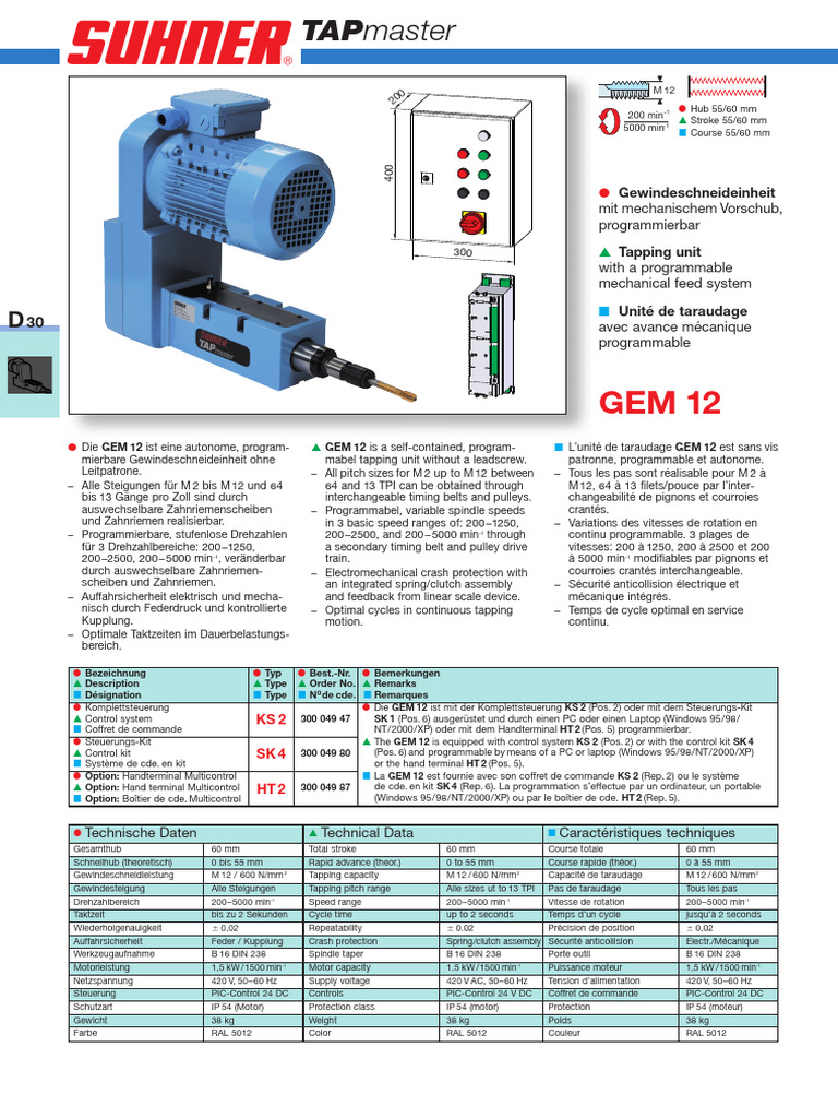Gem 12 Tapping Unit | PDF