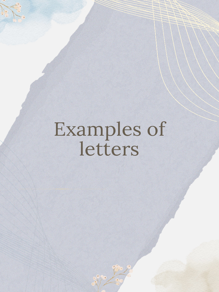 Sample Letters for Various Occasions | PDF