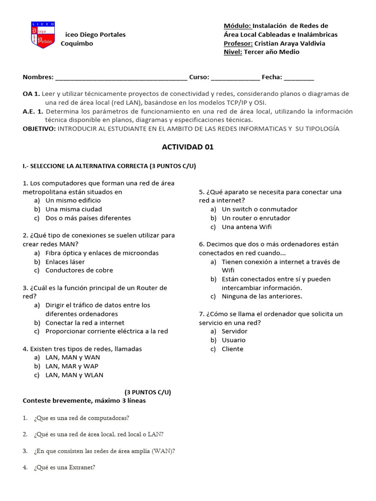 Introducción a Redes LAN y Conectividad | PDF | Red de computadoras ...