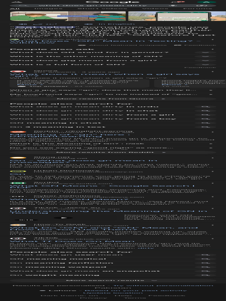 What Does GN Mean Dirty - Google Search | PDF | World Wide Web | Internet &  Web