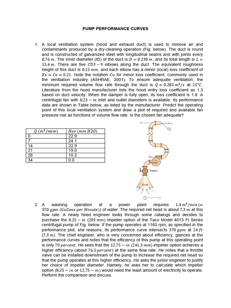 Pump Performance Analysis and Optimization | PDF | Duct (Flow) | Pump