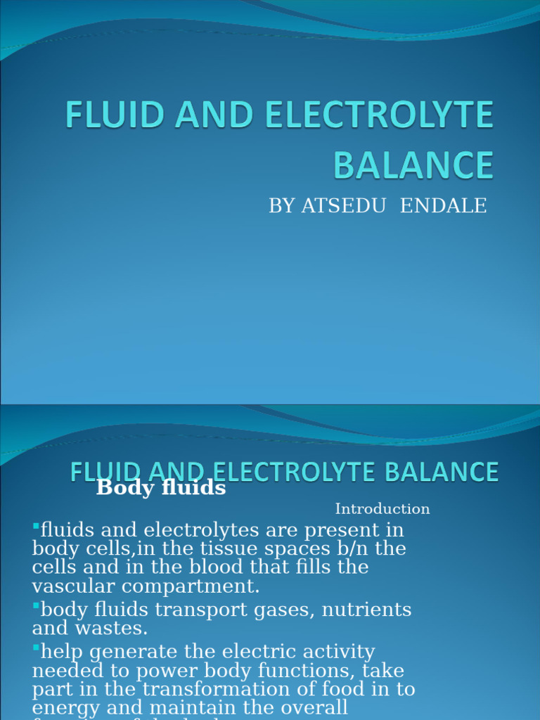 Understanding Body Fluids and Electrolytes | PDF | Cell Membrane ...
