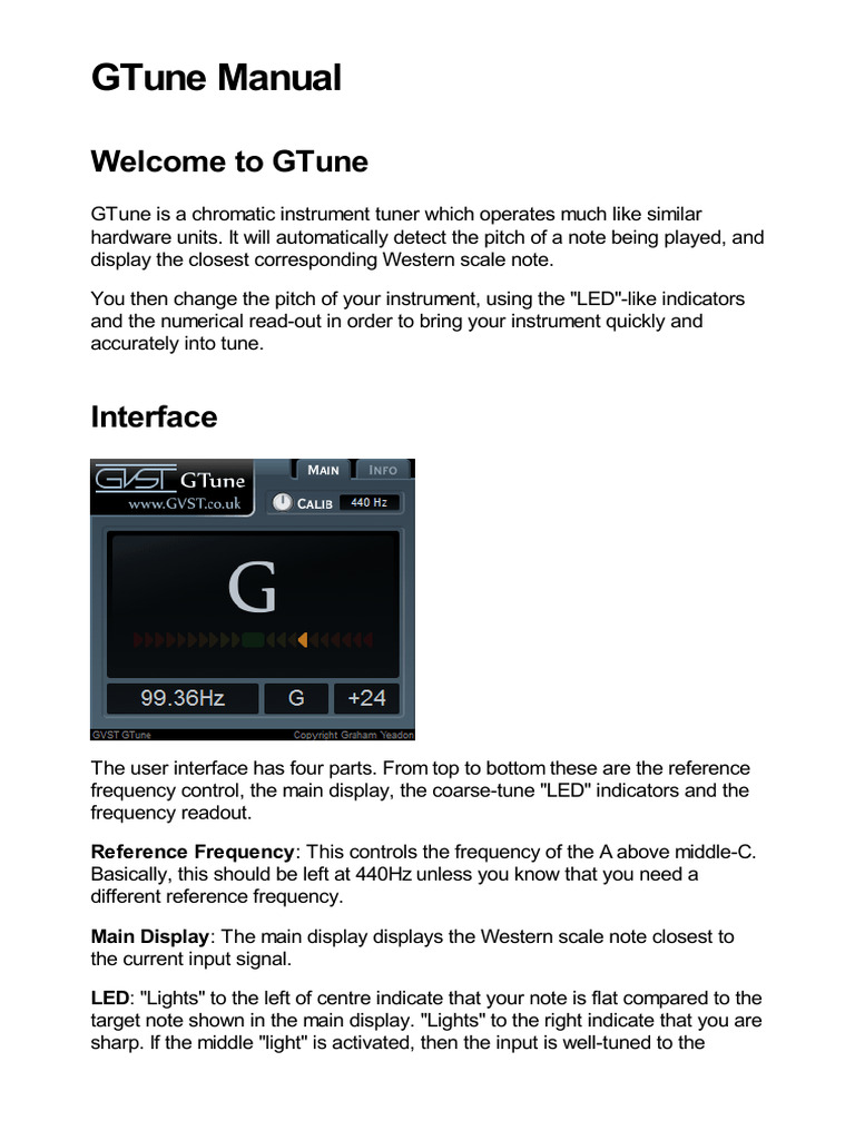 GTune VST Plugin User Manual | PDF | Software Engineering | System Software
