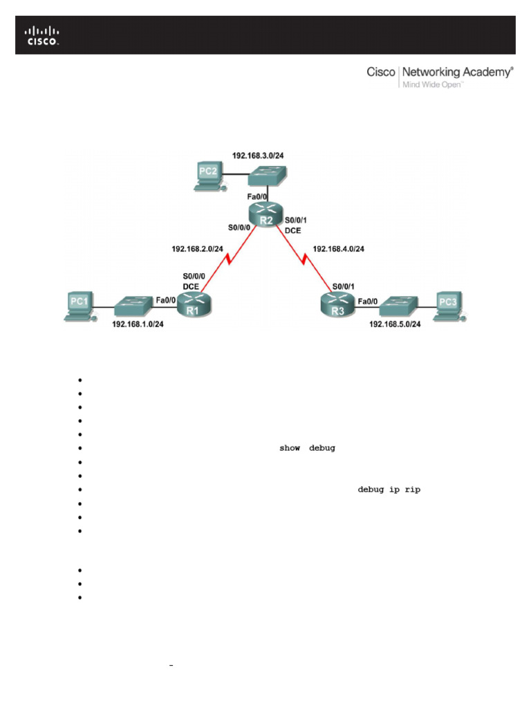 Configuración de Enrutamiento RIP V1 | PDF | Enrutador (Computación ...