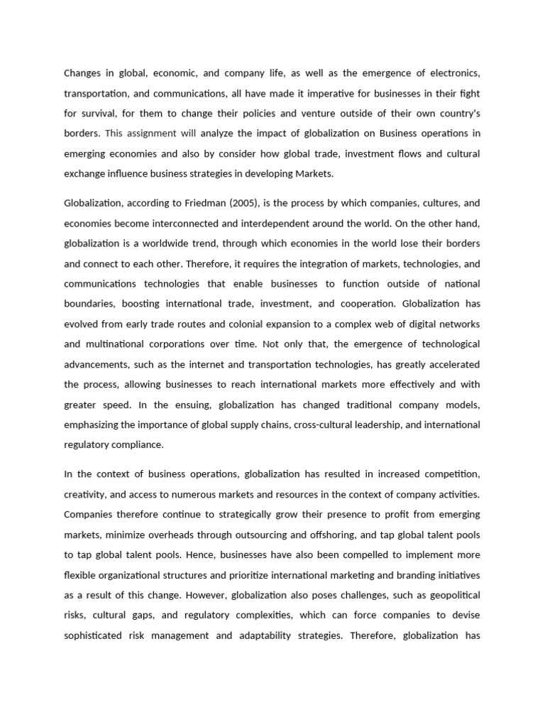 1,2 & 3 Foundations of Globalization and Emerging Economies | PDF ...