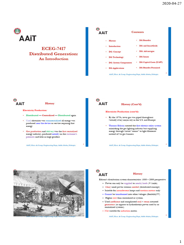 Introduction to Distributed Generation | PDF | Distributed Generation ...