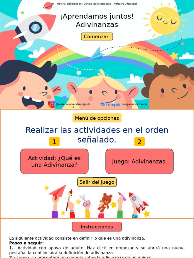 Adivinanzas educativas para niños | PDF