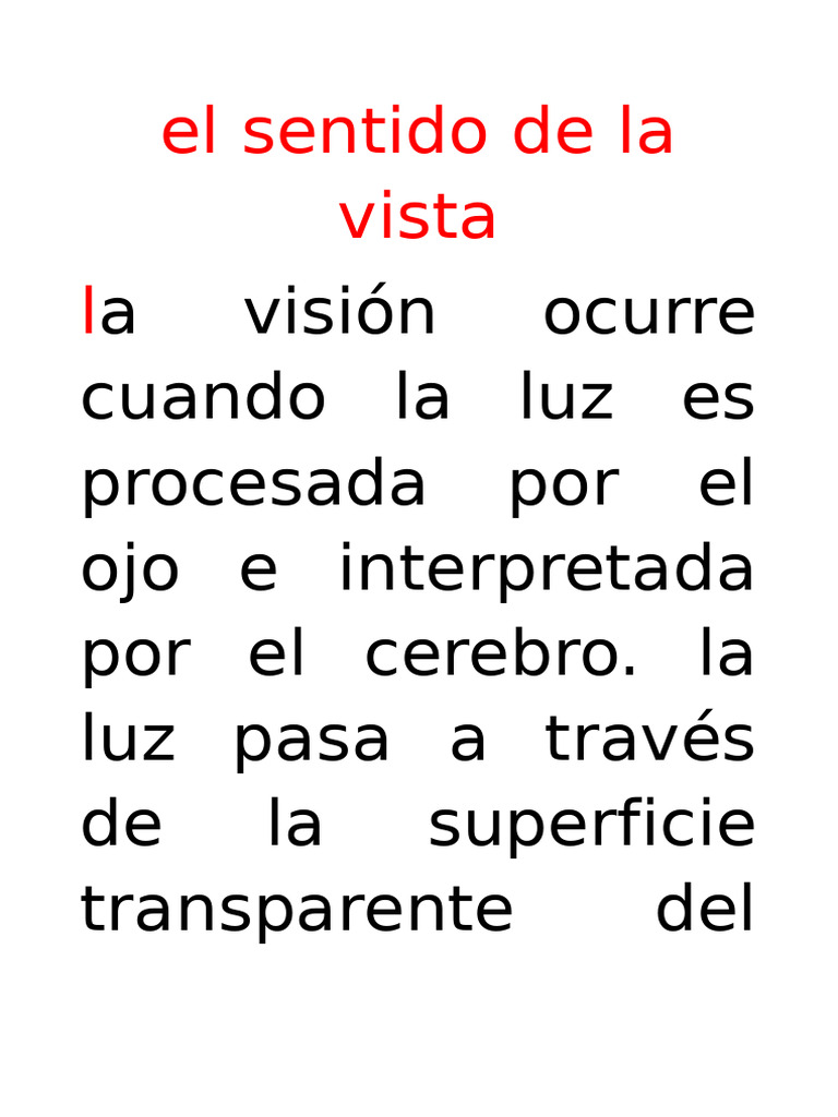 El Sentido de La Vista | PDF
