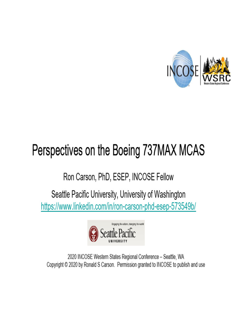 Boeing 737MAX MCAS Overview and Analysis | PDF | Boeing | Aviation