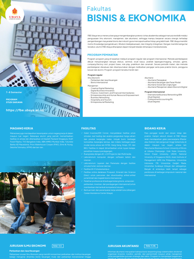 Program Studi Bisnis dan Ekonomi FBE Ubaya | PDF