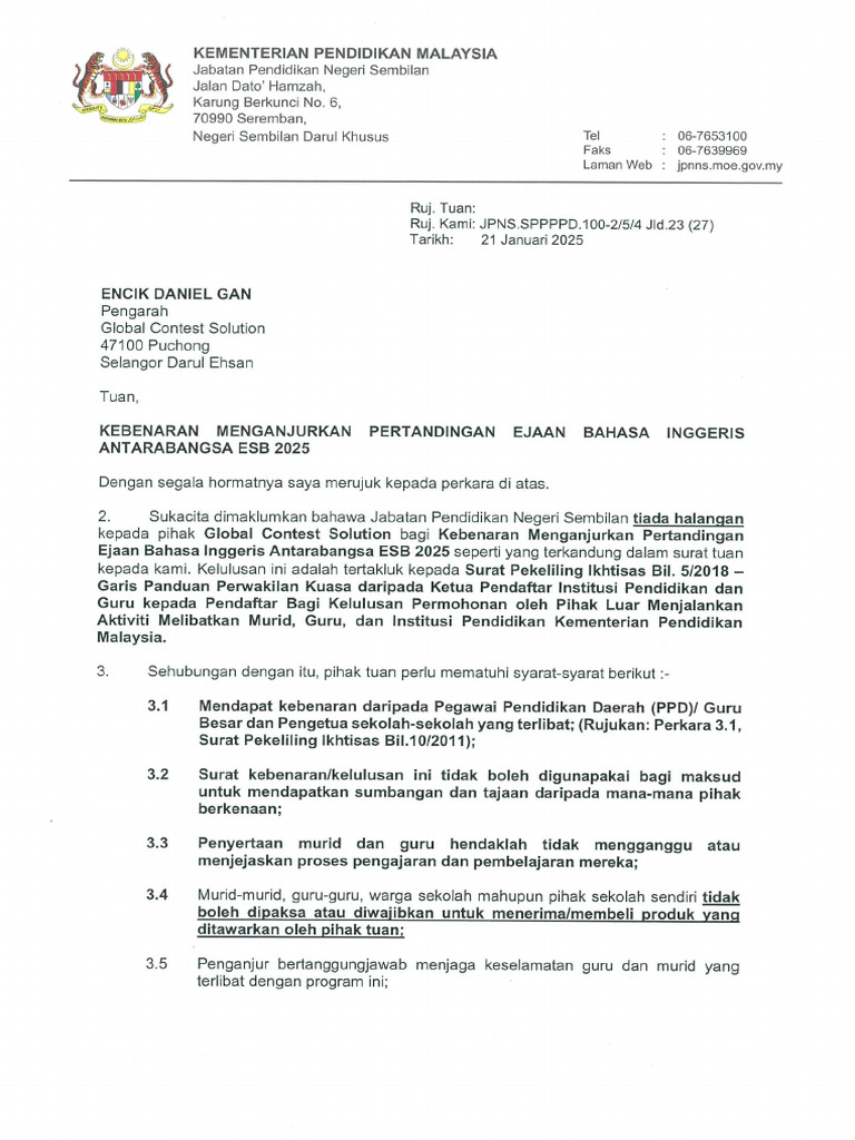 MAKLUM BALAS JPN Negeri Sembilan | PDF