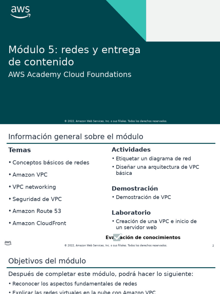 Redes y VPC en AWS: Fundamentos y Prácticas | PDF | Dirección IP ...