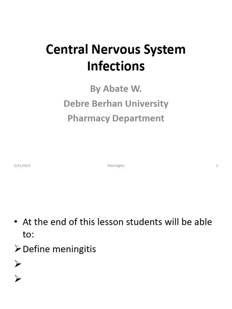 6 Central Nervous System Infections 2023 | PDF | Meningitis | Human ...