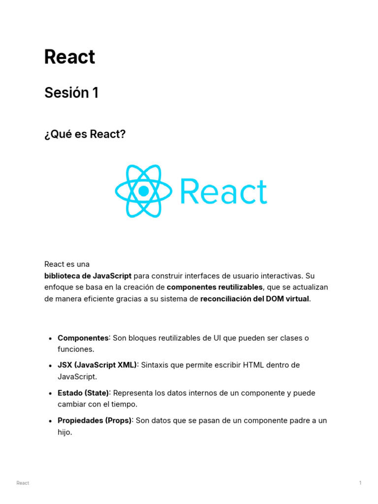 Semana 5 React | PDF | Desarrollo web | Informática