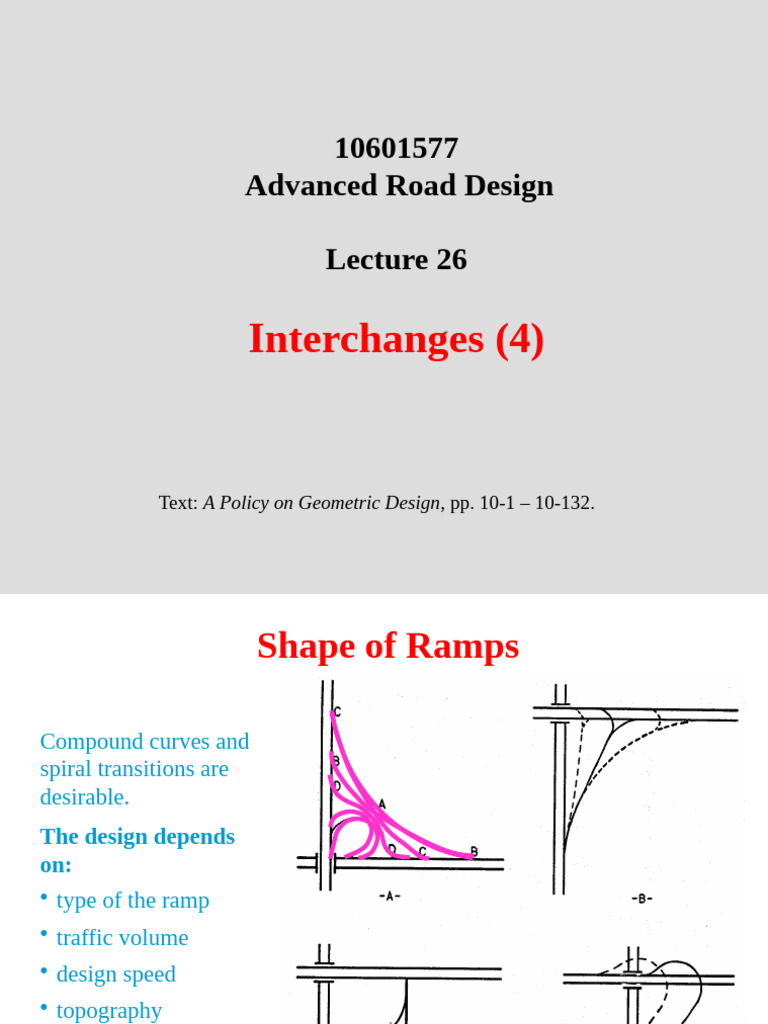 Advanced Road Design: Ramp Geometry Guide | PDF | Interchange (Road ...