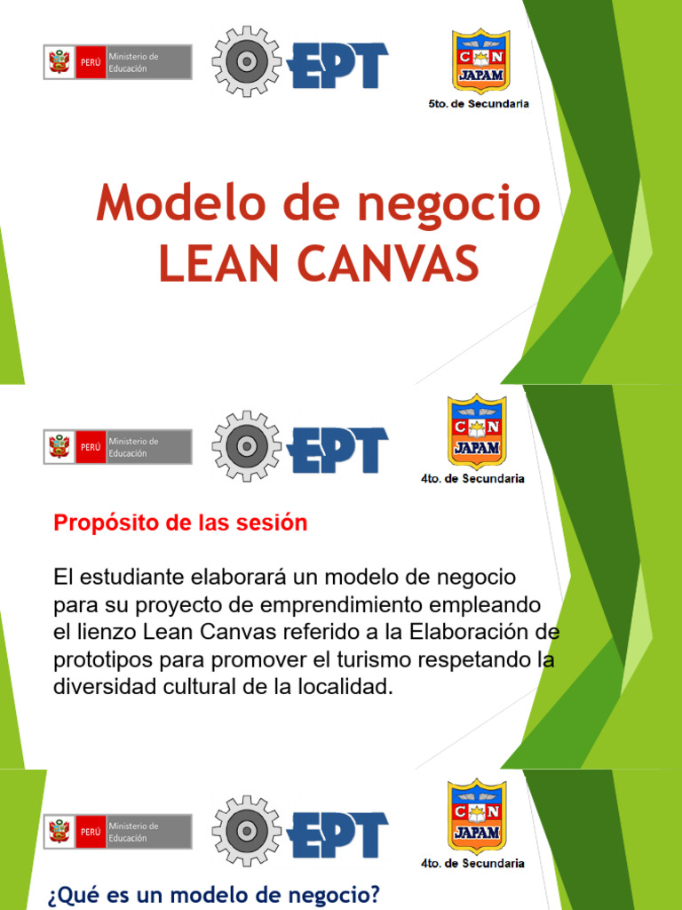 5to Sec Modelo de Negocio Lean Canvas | PDF | Modelo de negocio | Economias