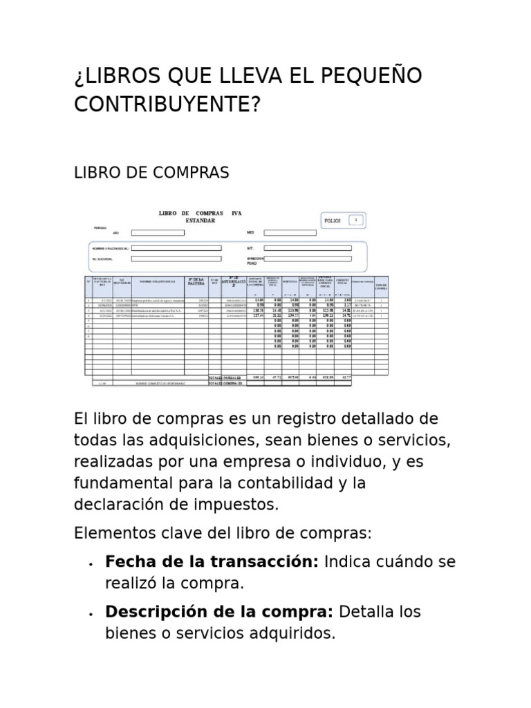 Libros de Ventas y Compras en Contabilidad | PDF | Contabilidad | Factura