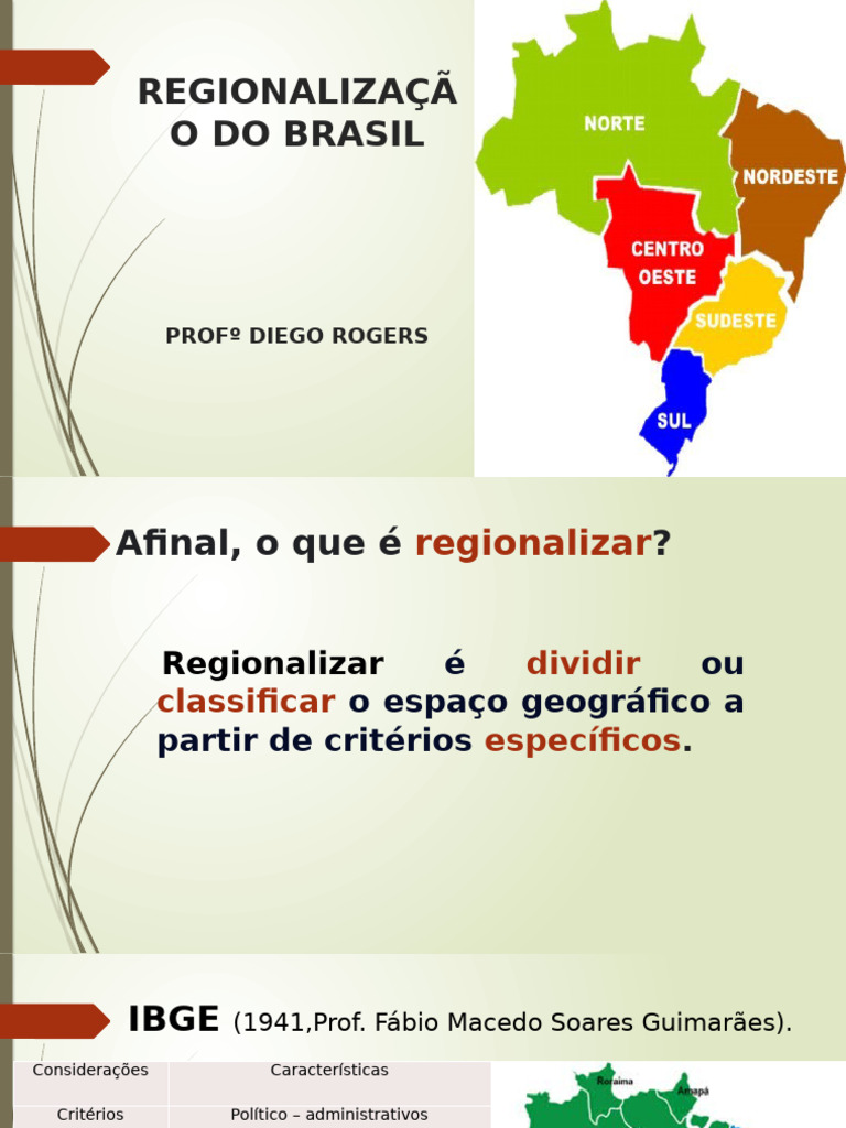 Regionalização Do Brasil | PDF