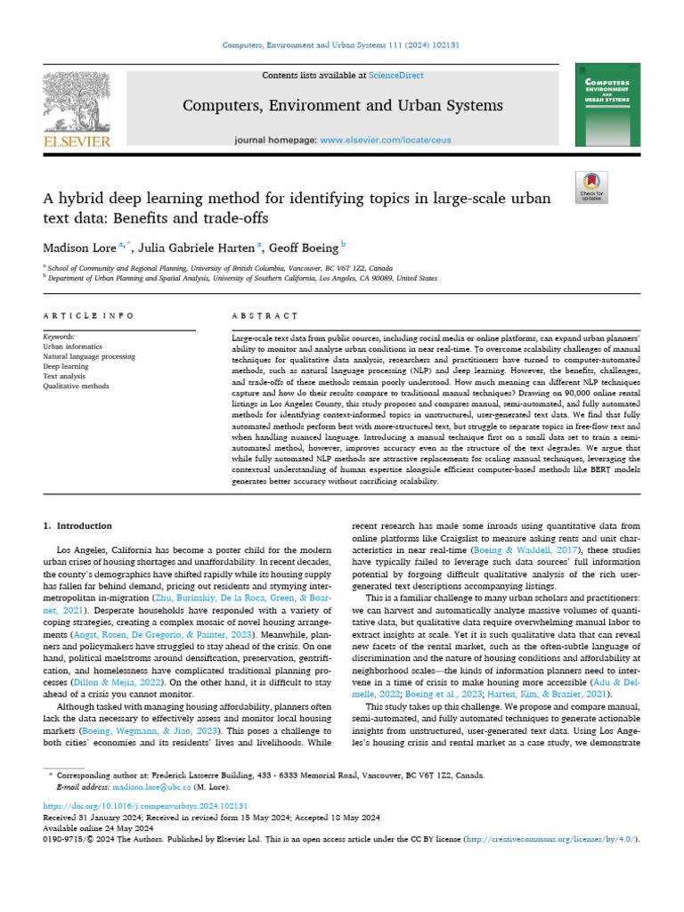 Hybrid Method in Identifying The Topics in Large Scale Urban Sys | PDF ...