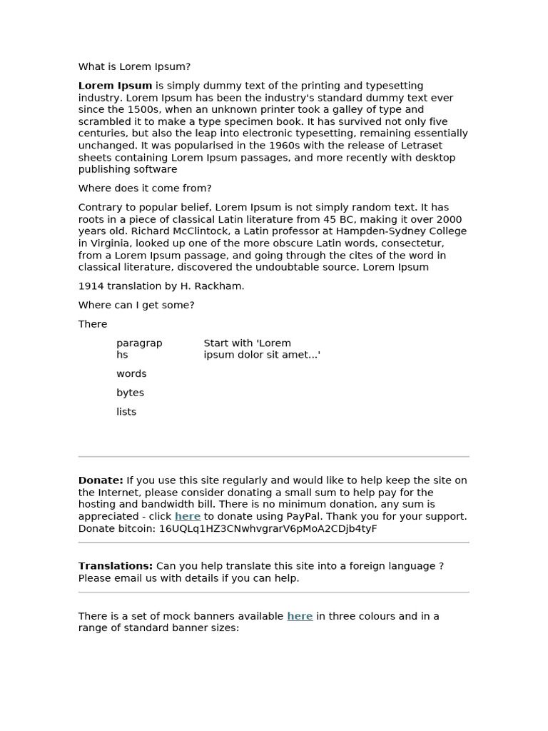 Understanding Lorem Ipsum Text | PDF