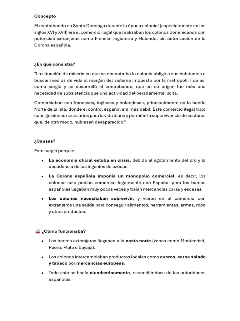 Contrabando en Santo Domingo Colonial | PDF | Colonialismo | Contrabando