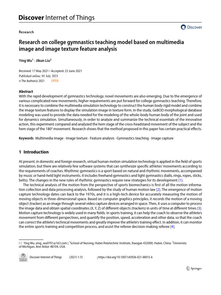 College Gymnastics Multimedia Teaching | PDF | Simulation | Conceptual ...