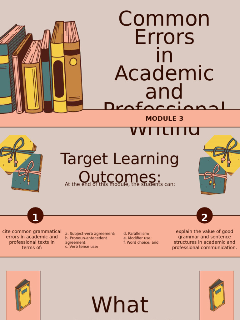 Module 3. Common Errors in Academic and Professional Writing | PDF ...