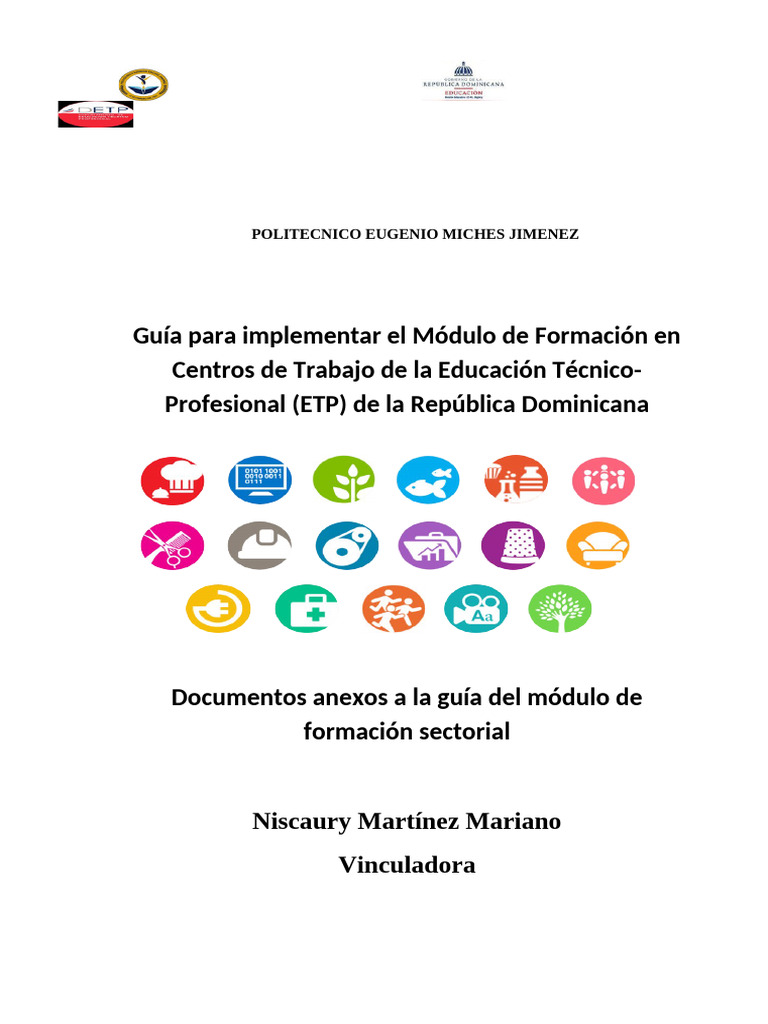 Guía de Formación en Centros de Trabajo ETP | PDF | Evaluación | Escuelas