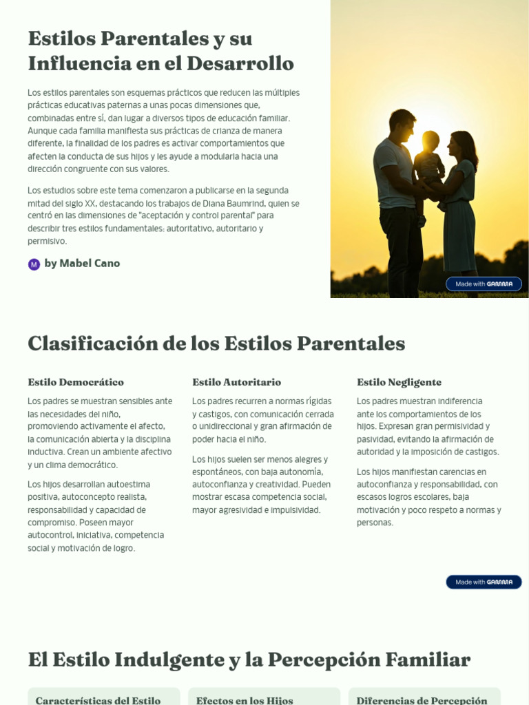 Estilos Parentales y su Impacto Emocional | PDF | Teoría de apego | Amor