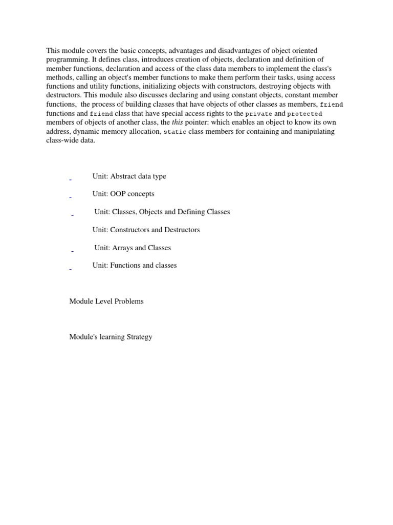 Classes and Objexts in C++ | PDF | Computers