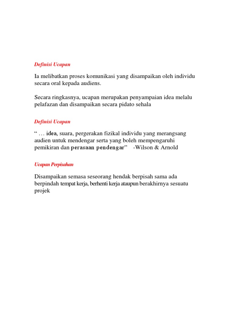 Ucapan Perpisahan