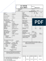 DC motor data sheet specs