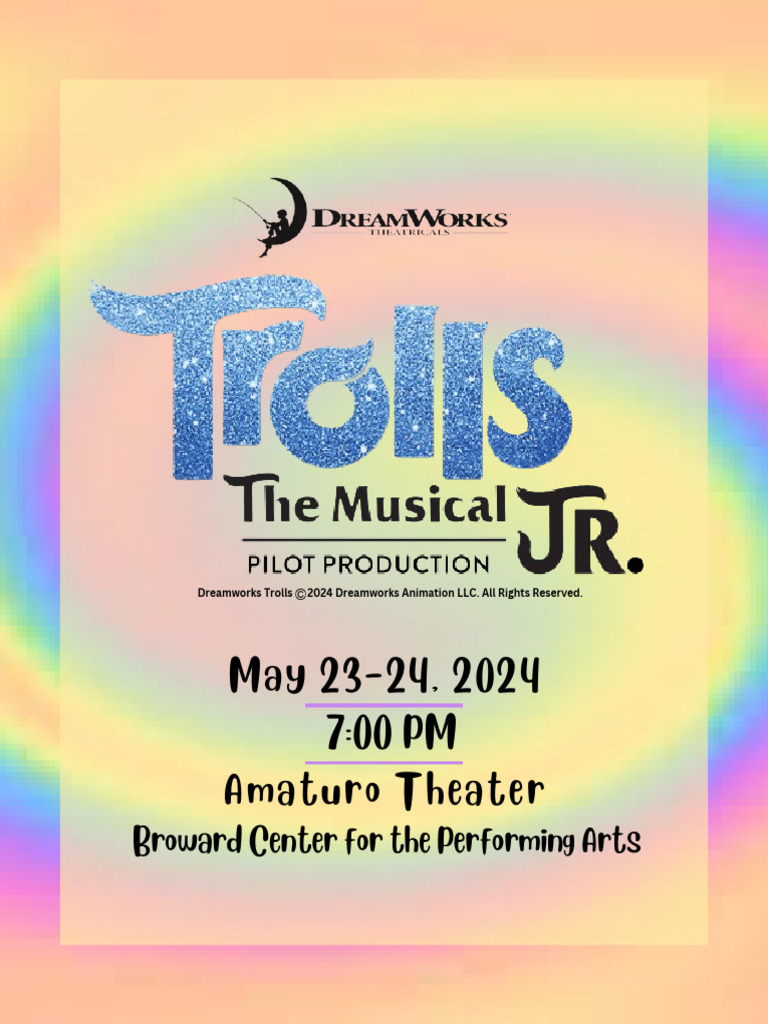 Dreamworks Trolls Musical JR 2024 | PDF