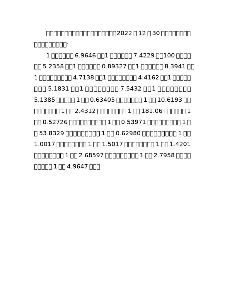 2022 12 30汇率中间价| PDF