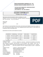 Sales Contract: Shanghai Ruikun Metal Materials Co., Ltd. Hongkong Ruikun Holdings Group Co., LTD