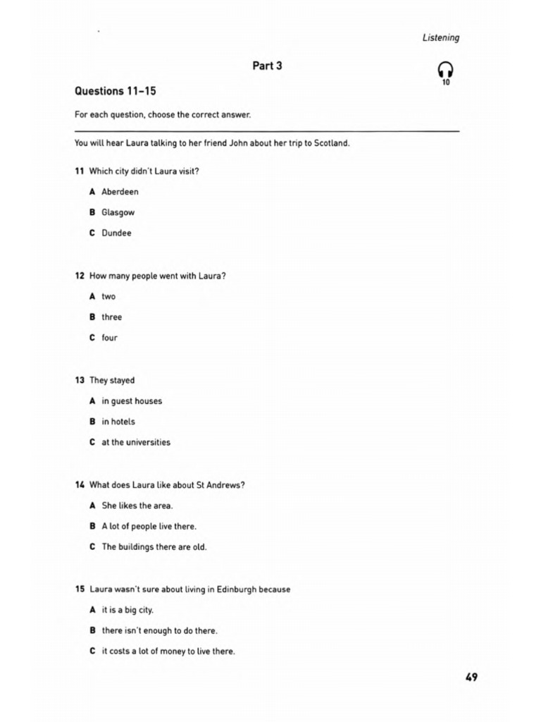 Listening Practice 1 | PDF