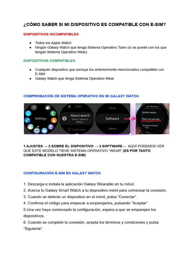 ¿Cómo Saber Si Mi Dispositivo Es Compatible Con E-Sim | PDF